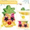 Small Pineapple Pinata, with Blindfold and Stick for Hawaiian Tropical Luau Party Supplies, Summer Fruit Themed Birthday Party Decorations for Girls Boys Kids